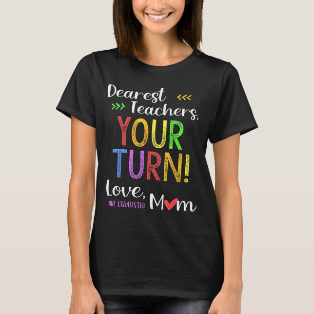 Camiseta engraçada de volta às aulas para mães que (Frente)