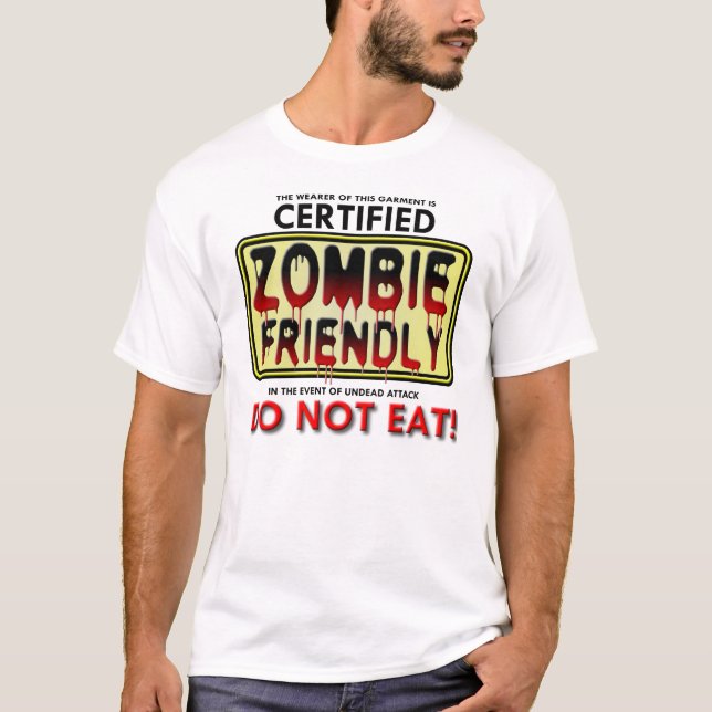 Camiseta engraçada de zumbi amigável (Frente)