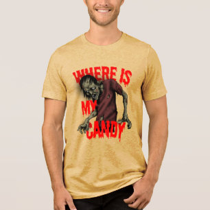 Camiseta engraçada de zumbi com tema de Halloween 