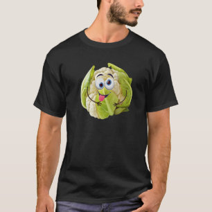 Camiseta Engraçada Design de couve-flor Veggie Lover Vegeta