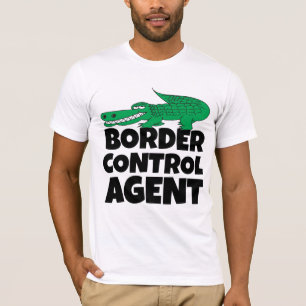 Camiseta engraçada do agente de controle de borda