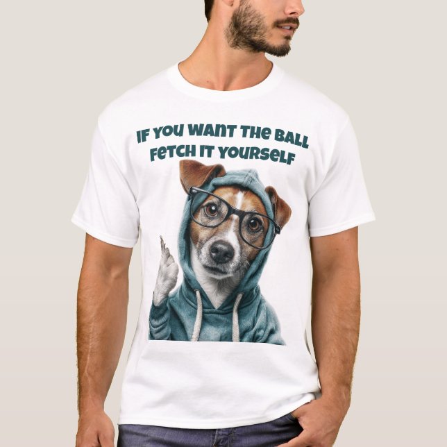 Camiseta engraçada do cão Jack Russell (Frente)