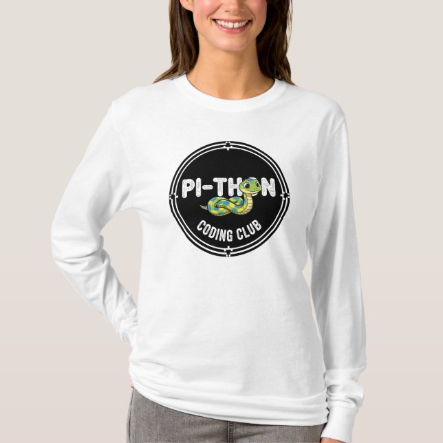 Camiseta engraçada do Clube de Codificação Python  (Frente)