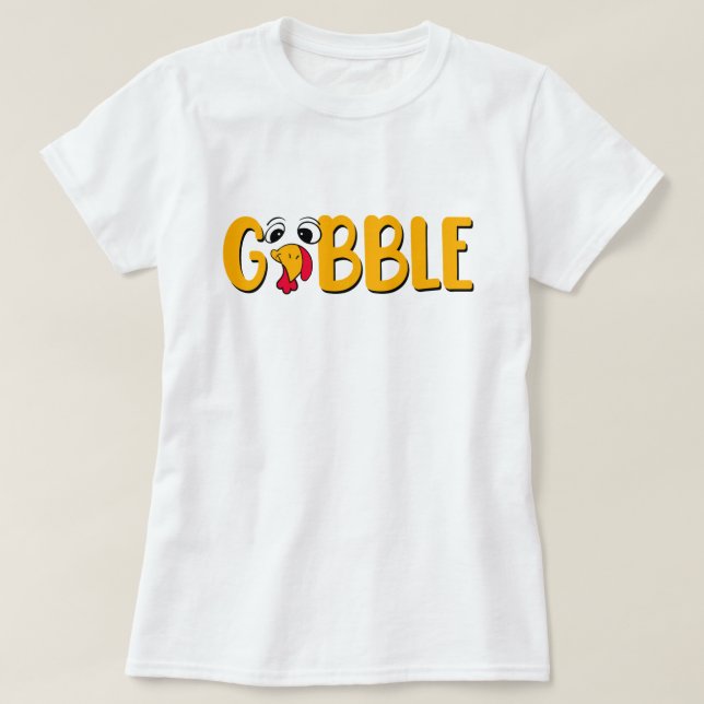 Camiseta engraçada do Dia de Ação de Graças peru (Frente do Design)