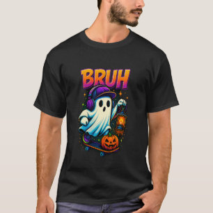 Camiseta engraçada do fantasma Bruh no Dia das Bru