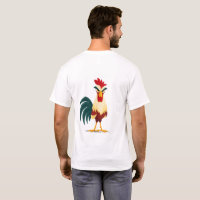Camiseta engraçada do galo 'Levante e resmungue'