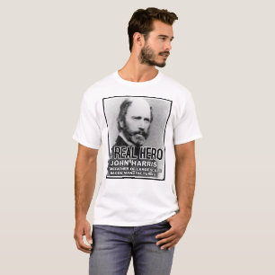 Camiseta engraçada do herói John Harris Bacon