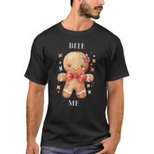 Camiseta engraçada do homem de biscoito de gengibr