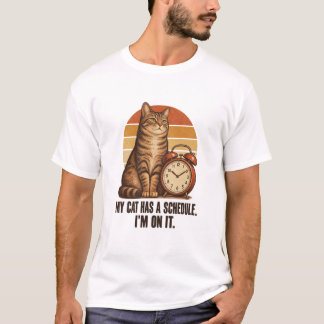 Camiseta engraçada do horário do gato