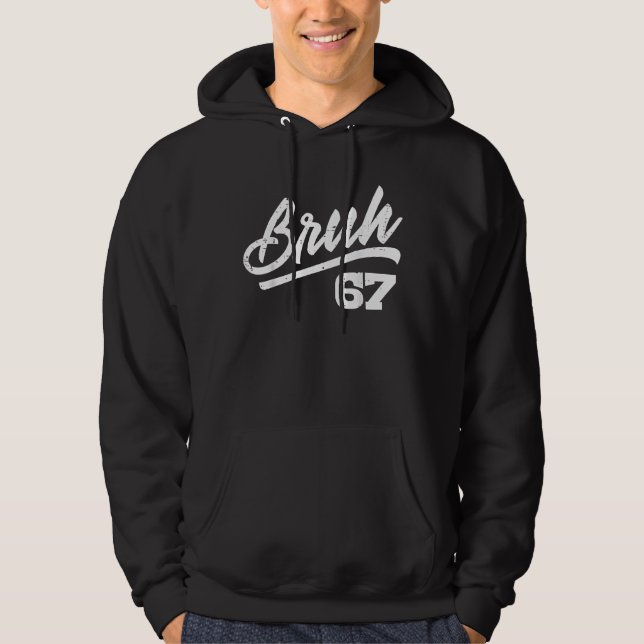 Camiseta engraçada do meme Bruh 67 para crianças e (Frente)