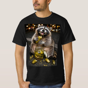 Camiseta engraçada do meme de guaxinim comendo pic