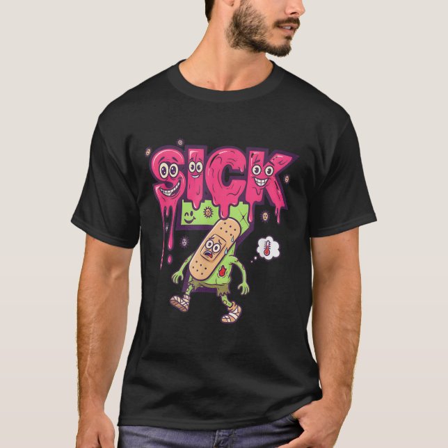 Camiseta engraçada do meme dos sete doentes seis s (Frente)