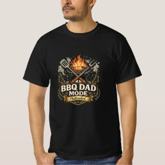 Camiseta engraçada do Papai no modo Churrasco para