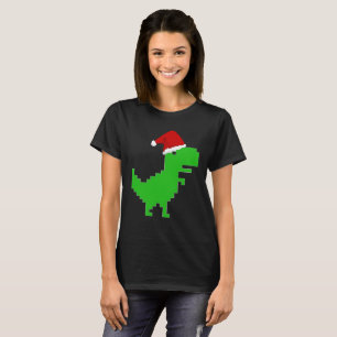Camiseta engraçada do Papai Noel T-Rex