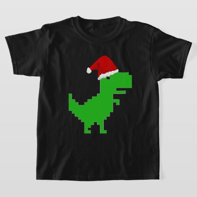 Camiseta engraçada do Papai Noel T-Rex (Postura )