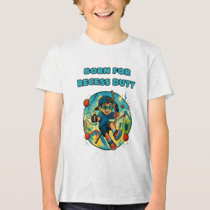 camiseta engraçada do recesso para garotos