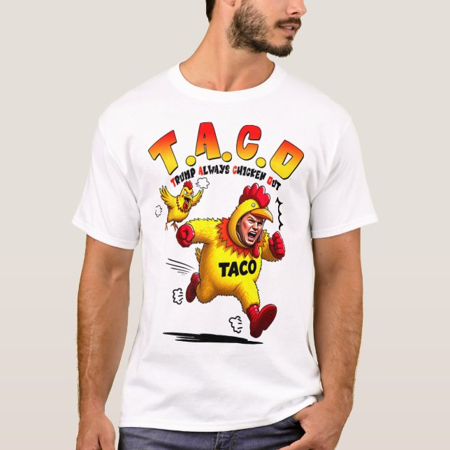 Camiseta engraçada do taco de Trump, piada anti-pr (Frente)