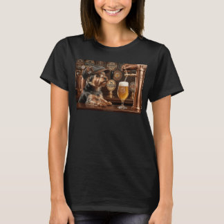 Camiseta engraçada do Yorkie bebendo cerveja Meme