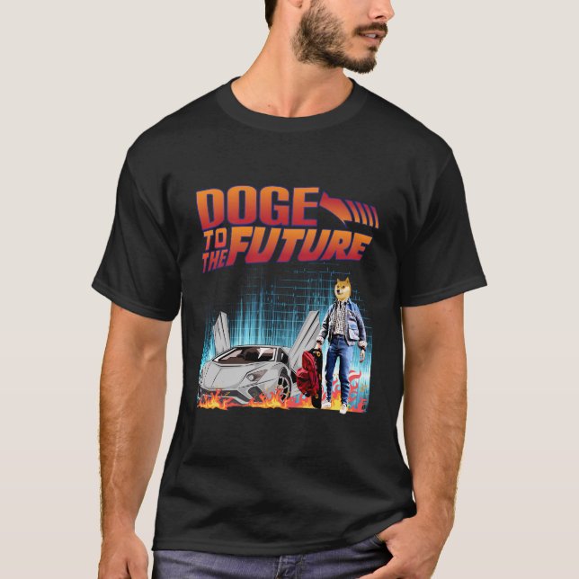 Camiseta Engraçada Dogecoina Para Cão-Cão Criptomoeda Da Lu (Frente)