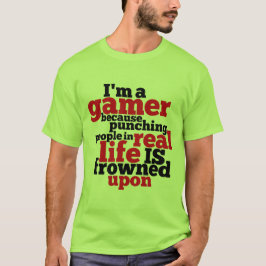 Camiseta engraçada dos jogadores para Geeks Videos