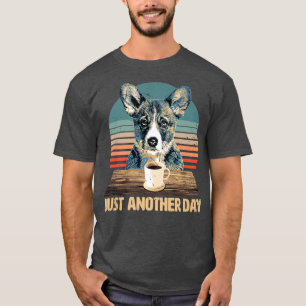 Camiseta Engraçada E Bonita Corgi Bebe Café-957