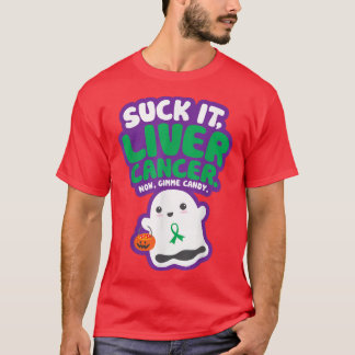 Camiseta Engraçada É Câncer de figado Gimme Candy Ghost Bon