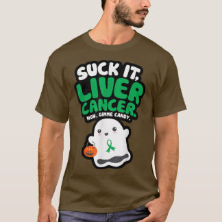 Camiseta Engraçada É Câncer de figado Gimme Candy Ghost Bon