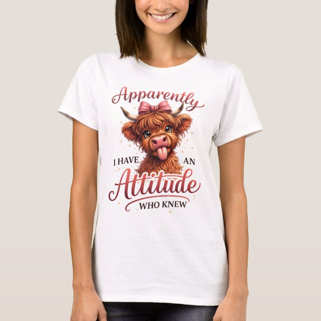 Camiseta engraçada e fofa com design de vaca das T (Frente)