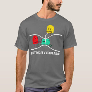 Camiseta Engraçada Eletricidade Explicou Coisas Do Nerd G D