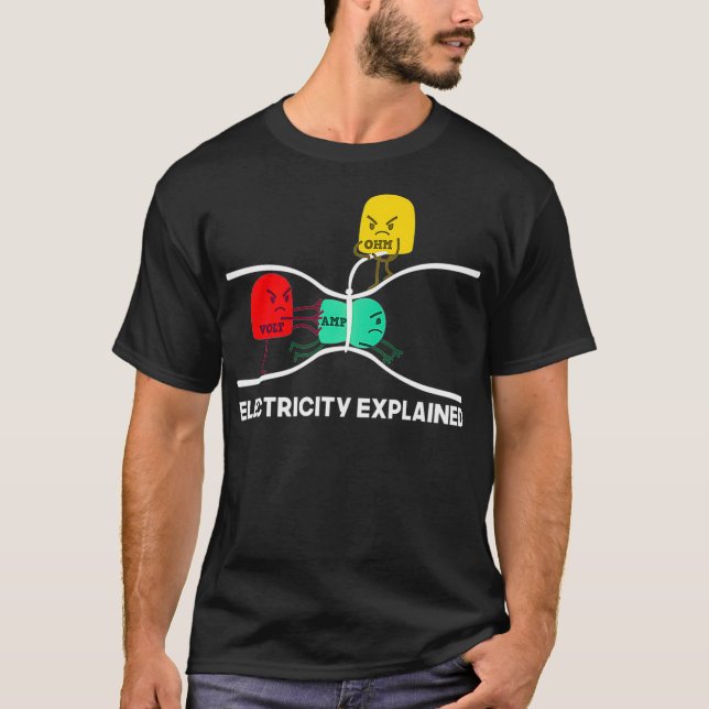 Camiseta Engraçada Eletricidade Explicou Que O Presente Do  (Frente)