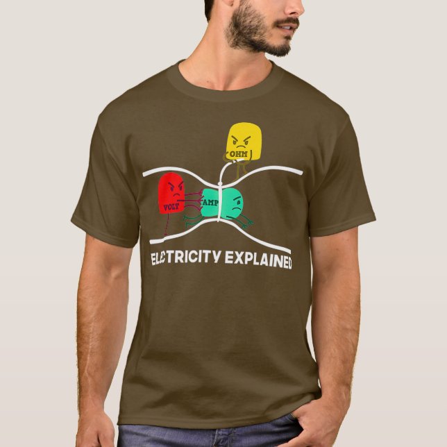 Camiseta Engraçada Eletricidade Explicou Que O Presente Do  (Frente)