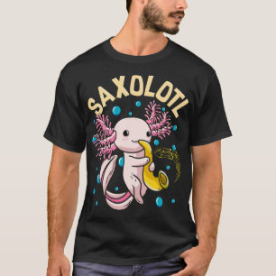 Camiseta Engraçada Engraçada Saxolotl Adorável Axolotl Joga