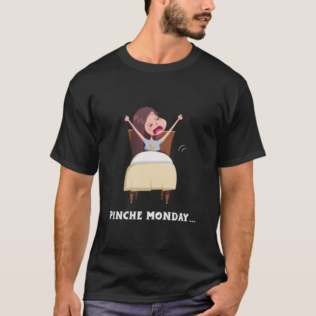 Camiseta engraçada espanhola Pinche Monday Mafalda (Frente)