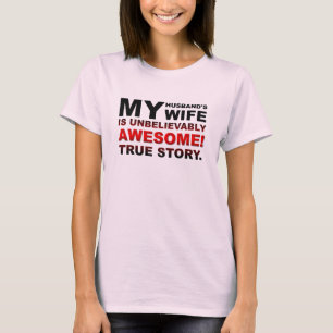 Camiseta engraçada Esposa Incrível do Marido