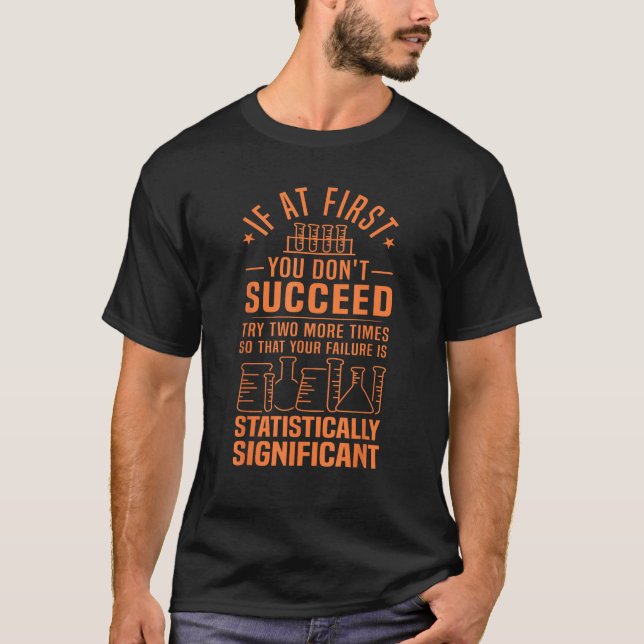 Camiseta Engraçada Estatística Ciência Presente Para Homens (Frente)