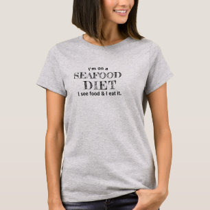 Camiseta Engraçada “Estou numa Dieta de Frutos do