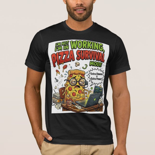 Camiseta engraçada Estou trabalhando modo sobreviv (Frente)