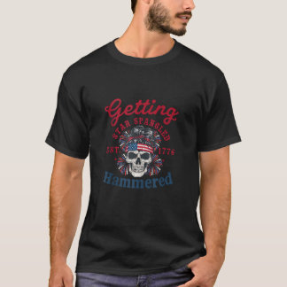 Camiseta Engraçada Estrelando Arremessado Hammerle Skeleton