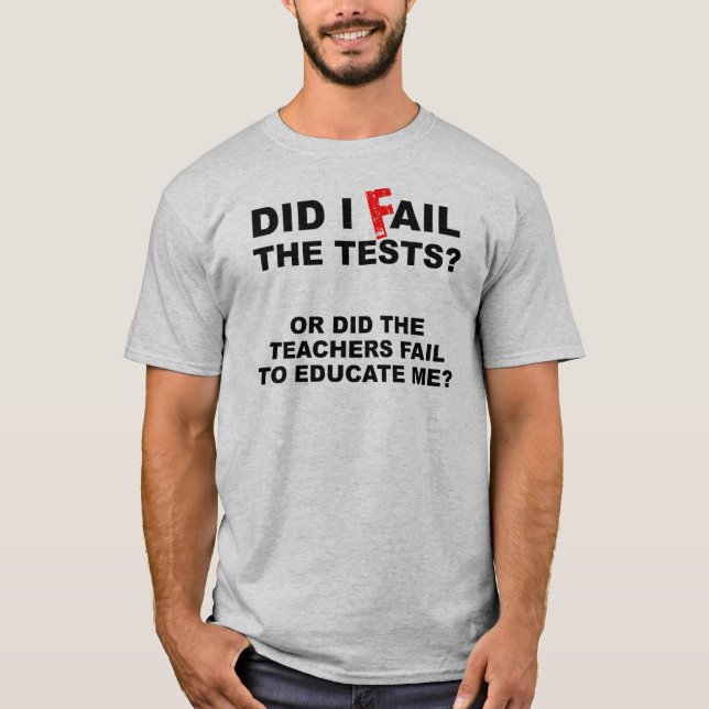 Camiseta Engraçada Falha de Professor (Frente)