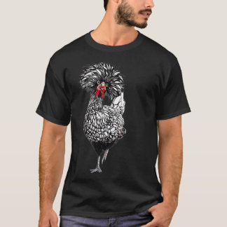 Camiseta Engraçada Fazenda de galinha de galinha polonesa