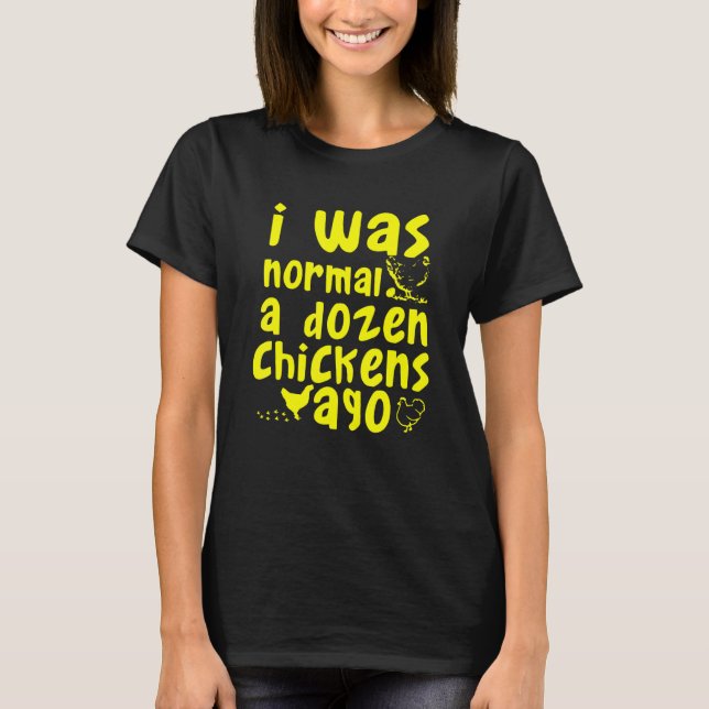 Camiseta Engraçada Fazendedora de Fazendas de frango Damas  (Frente)