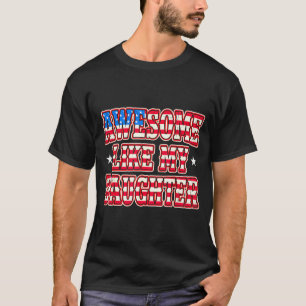 Camiseta Engraçada Filha Incrível EUA Desgastada