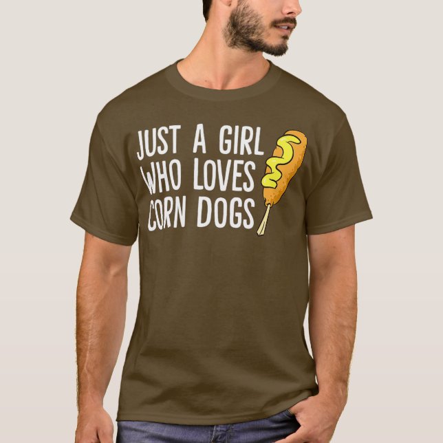 Camiseta Engraçada Garota Corndog Só Uma Garota Que Ama Mil (Frente)