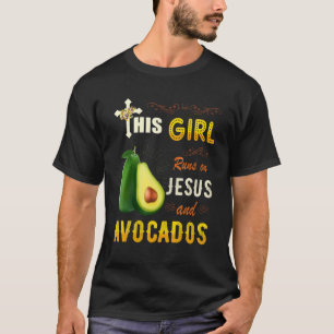 Camiseta Engraçada Garota De Aquarela Que Corre Em Jesus E 