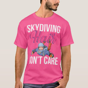 Camiseta Engraçada Garota Gráfica Rapariga Skydive Sobreviv