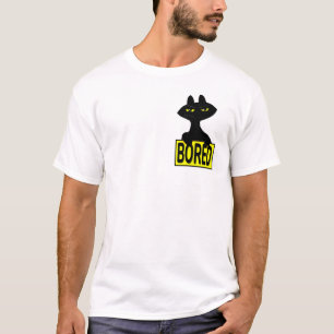 Camiseta engraçada gato preto sarcástico Bad Boogi