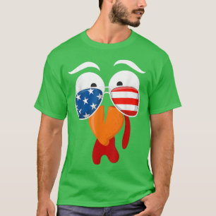 Camiseta Engraçada Gota Turquia Enfrenta Bandeira Americana