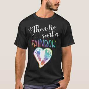 Camiseta Engraçada Gravidez Bebê Anúncio Arco-Íris Presente