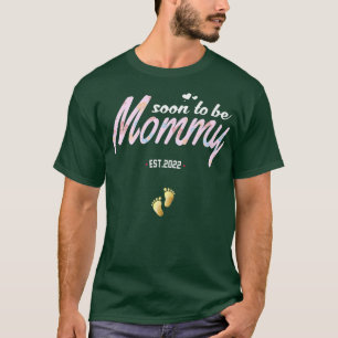 Camiseta Engraçada Gravidez Em breve será mamãe 2022 para n