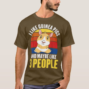 Camiseta Engraçada Guiné Pig Lover Gráfico Para Mulheres E